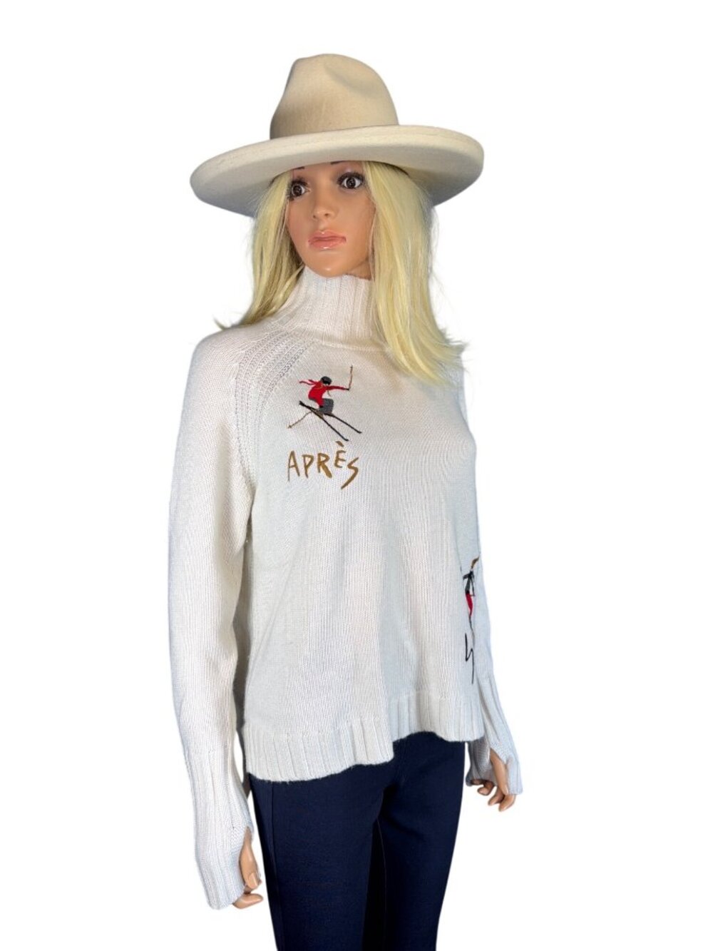 Gigi Pip Jillian Pencil Brim Western Hat 57cm S/M Off White MSRP$154 Worn once - Picture 3 of 17